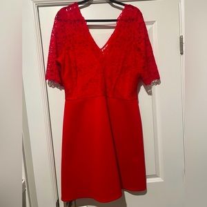 ASOS Red lace dress